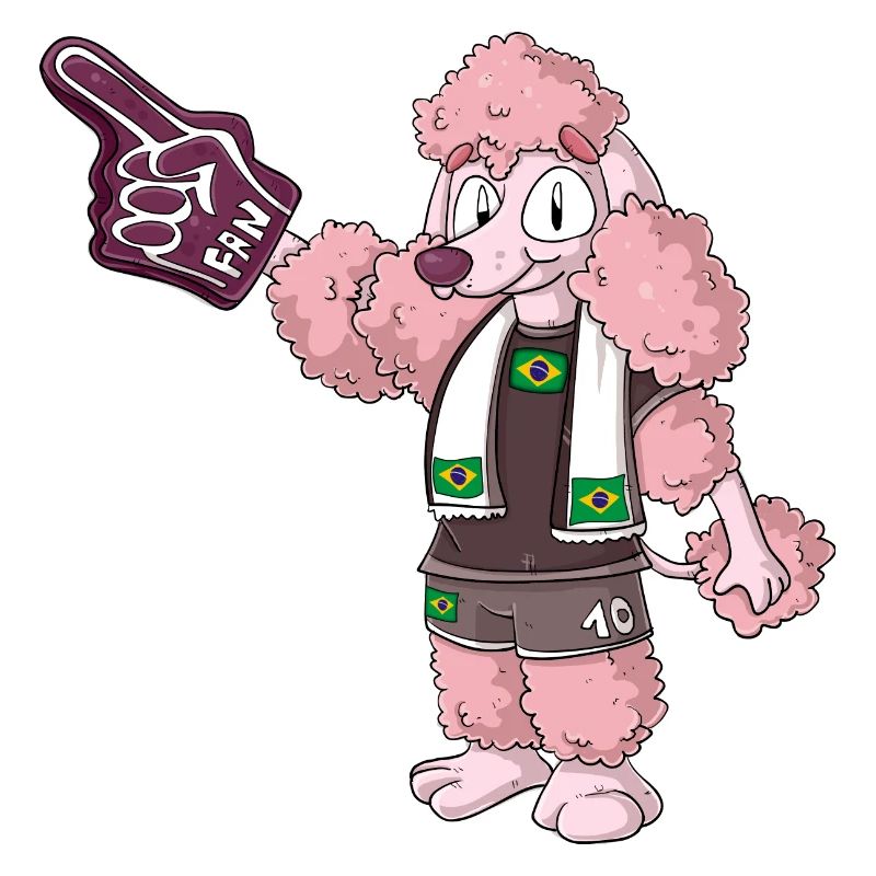 Caniche fan Brésil