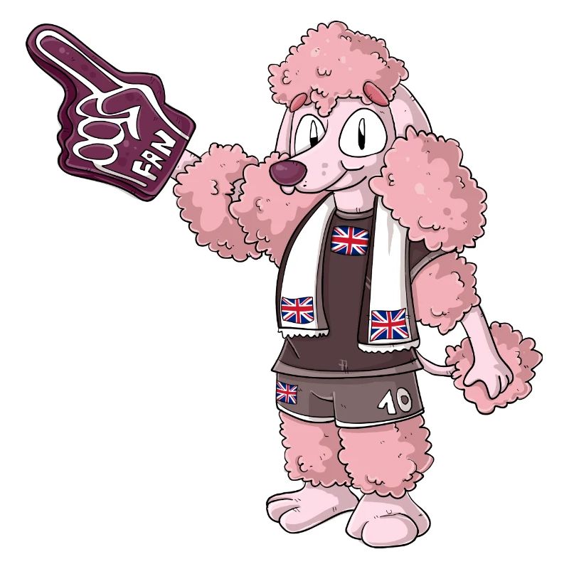 Caniche fan Angleterre