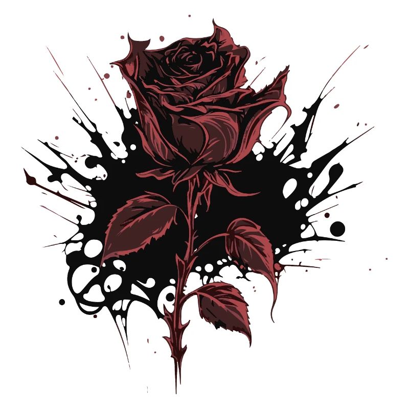 Red Rose Goth Gothic