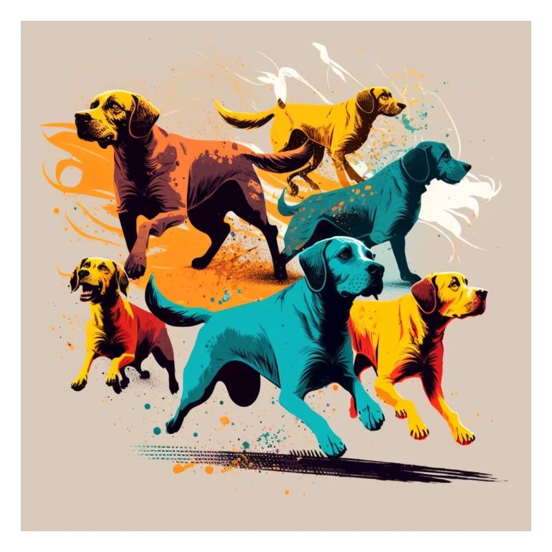 Hunde Gruppe - Bunte Hunde