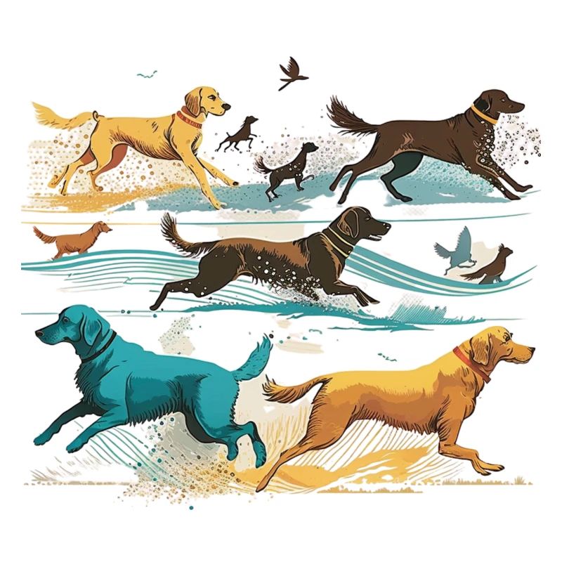 Bunte Hunde - Hunde Gruppe