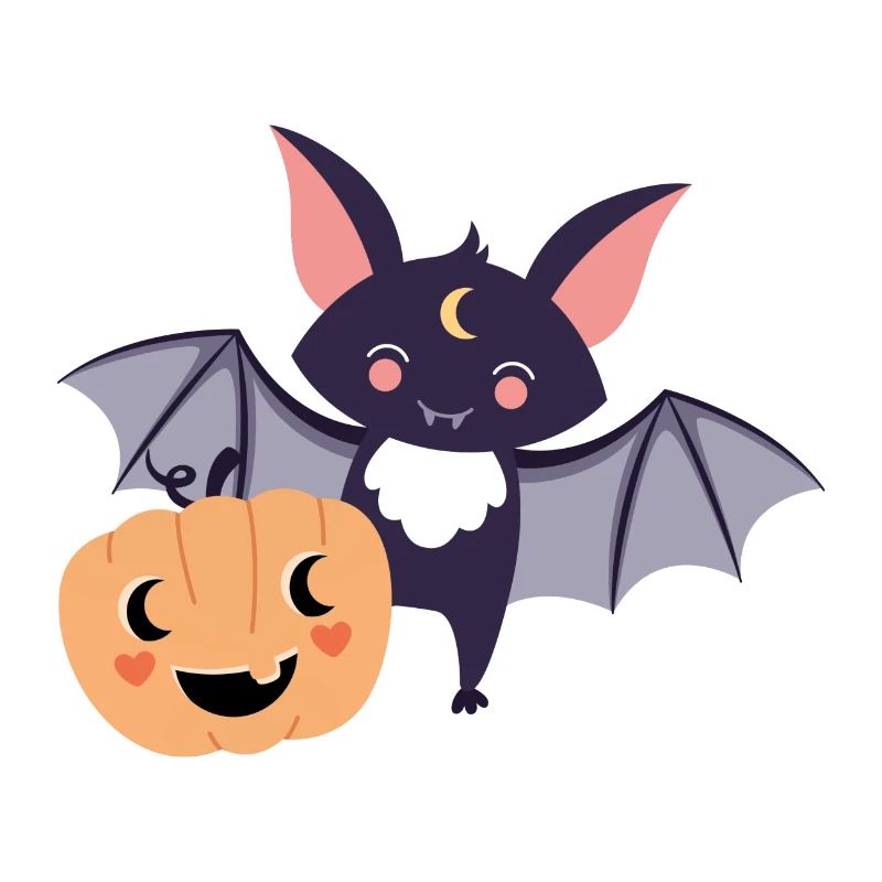 Bat with pumpkin