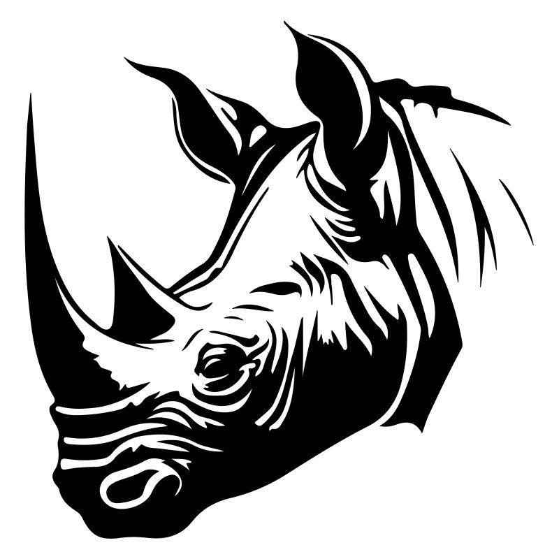 Silhouette d’animal rhinocéros