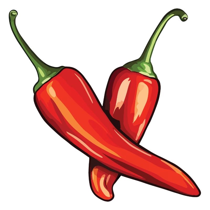 Hot Red Chili Pod Jalapenos Mexico Hot