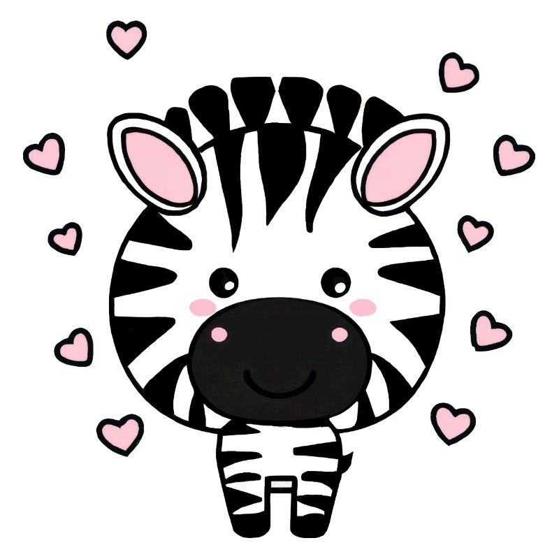 Süßes Zebra mit Herzchen