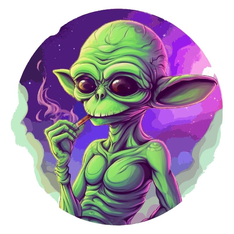 Extraterrestre cool avec joint