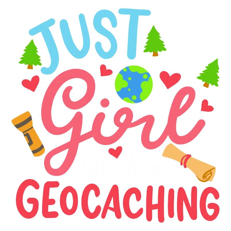 Mädchen, das Geocaching liebt