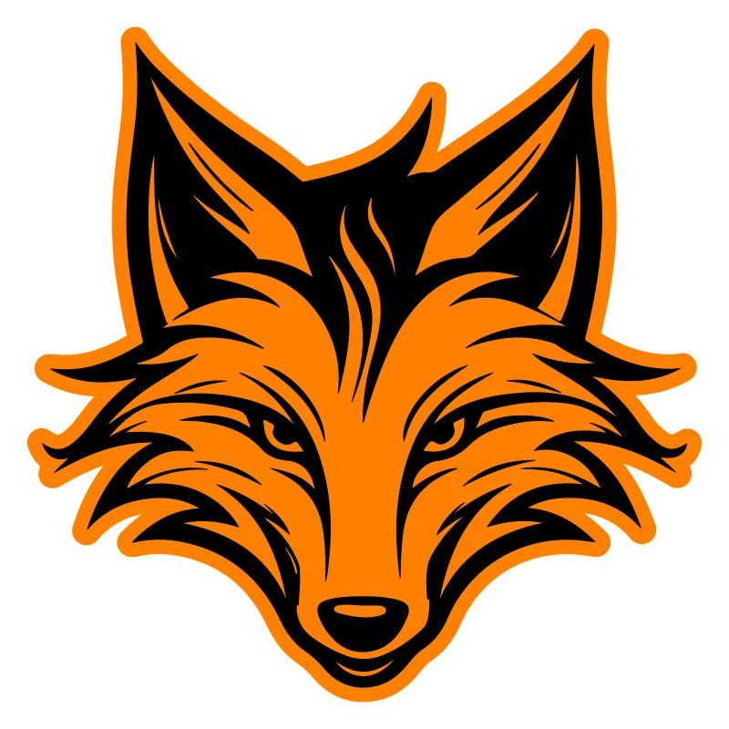 Silhouette de tête de renard