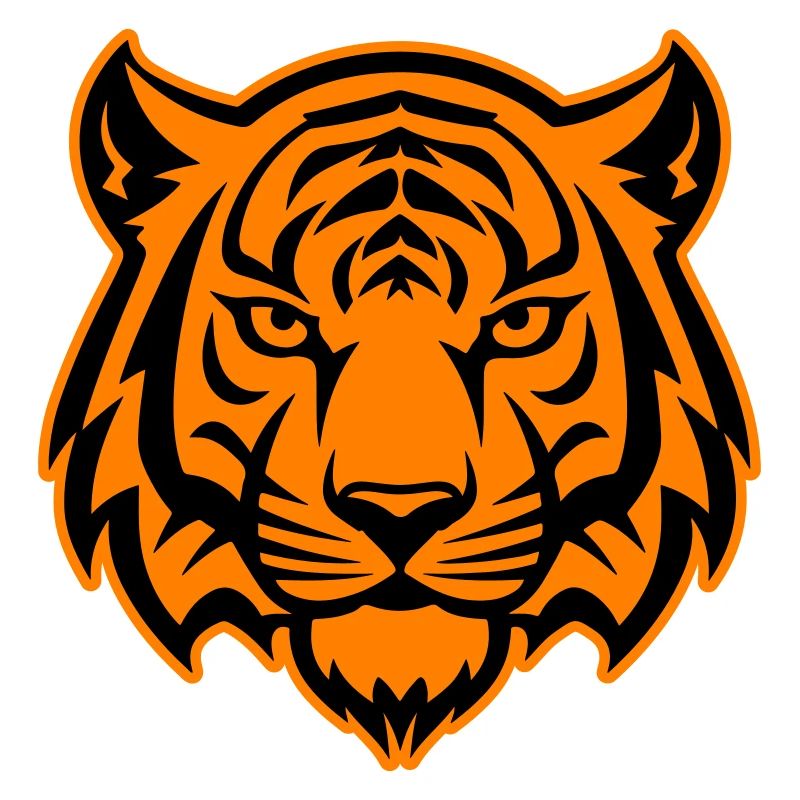 Tiger Kopf Wildnis Silhouette