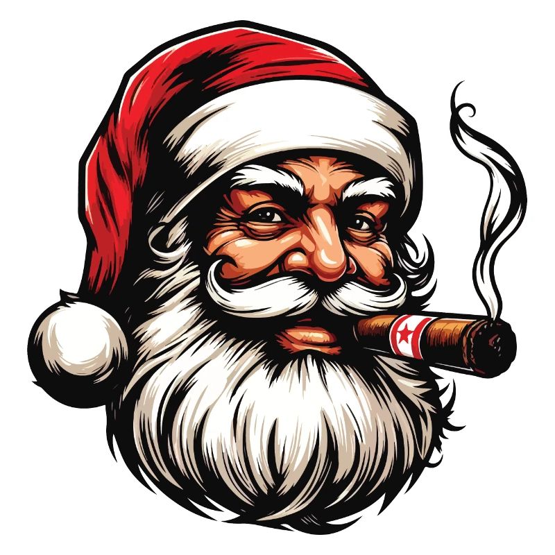 Weihnachtsmann mit Zigarre