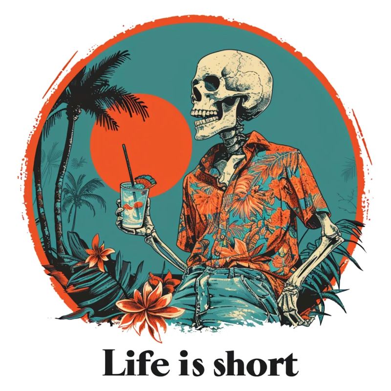 Skeleton Vacation Beach Sea