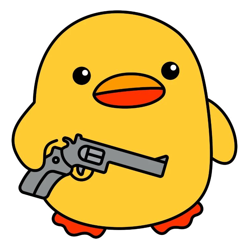 Baby Duck with Gun Ducks Chicks Ducklings