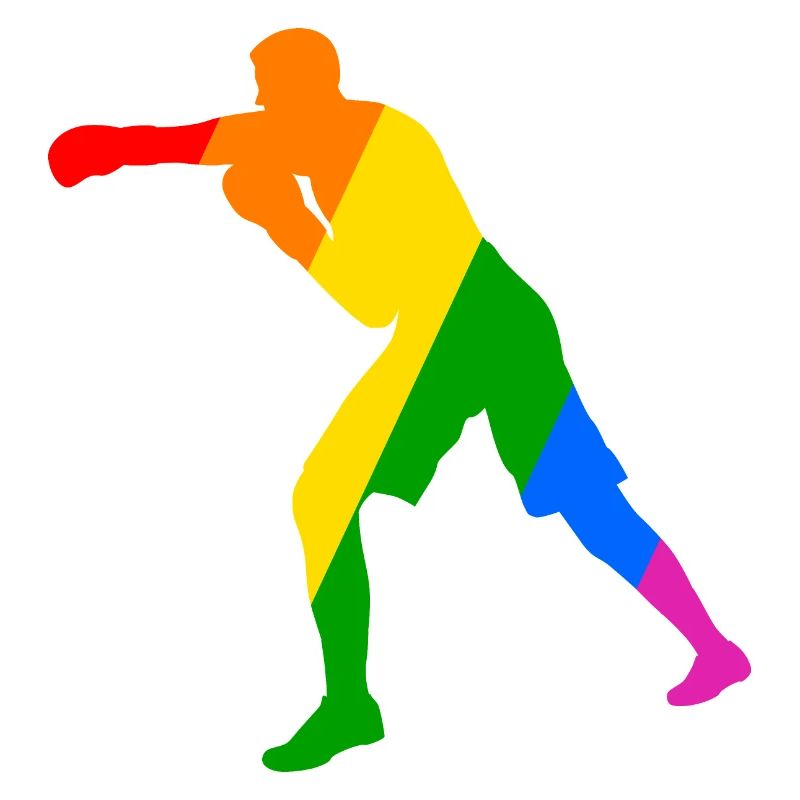 Boxer in the rainbow