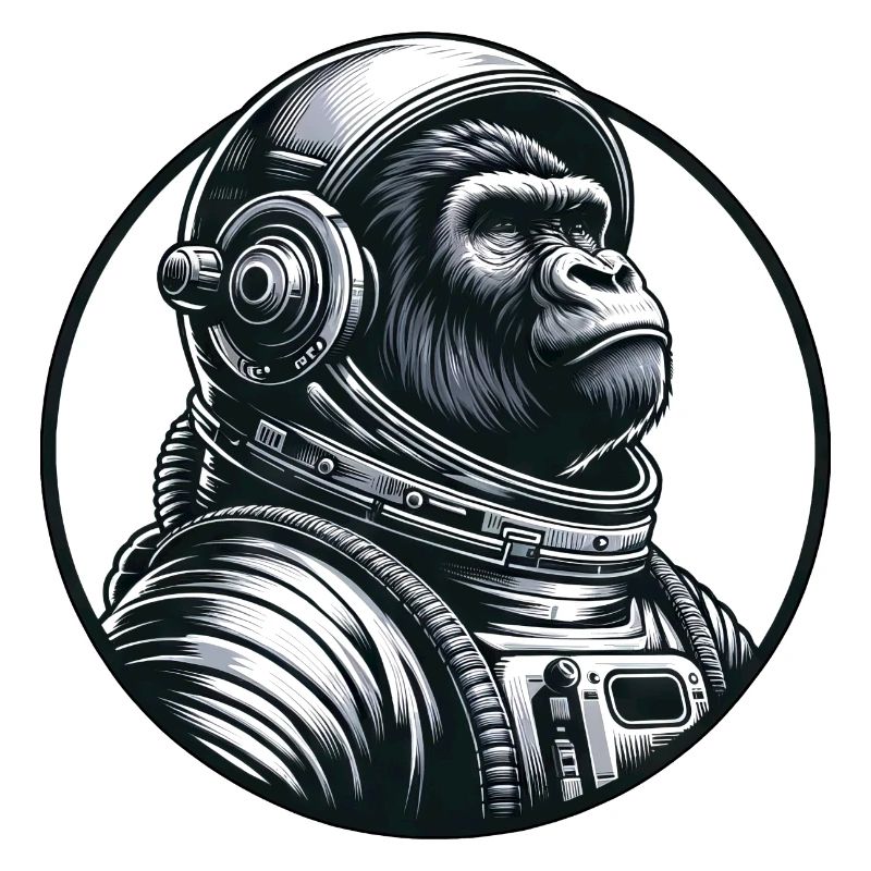 Chimpanzee astronaut in space