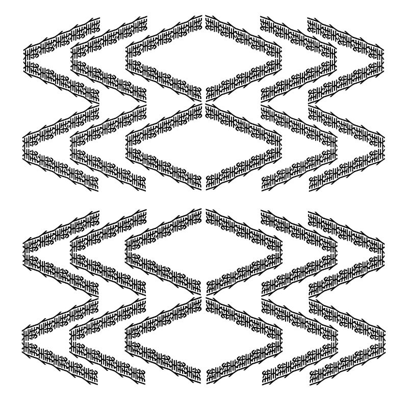 Motif en zigzag