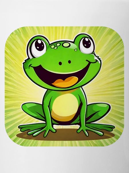 Cute frog in comic style