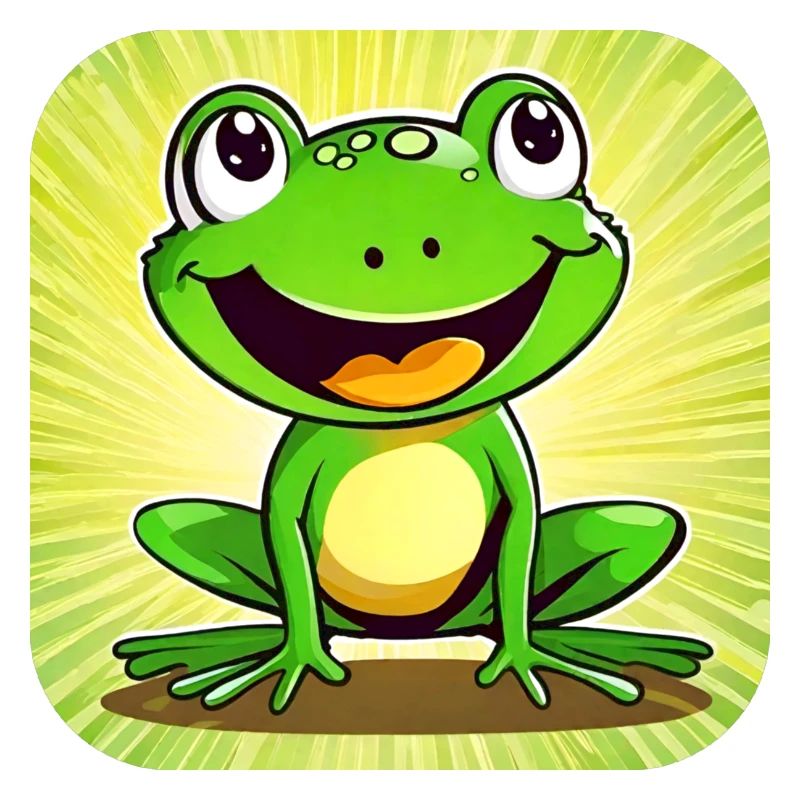 Cute frog in comic style