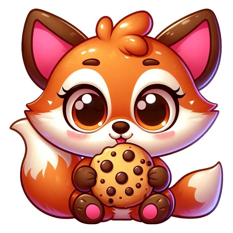 Mignon renard cookie dessin animé