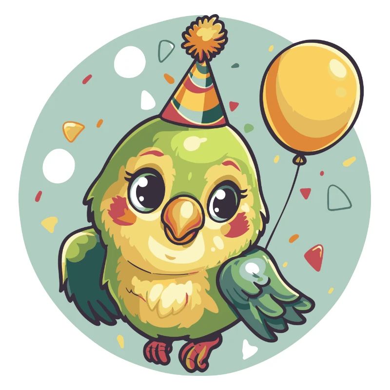 Perroquet anniversaire bébé
