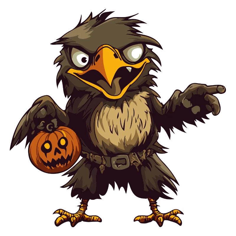 Aigle Halloween Bande Dessinée Drôle