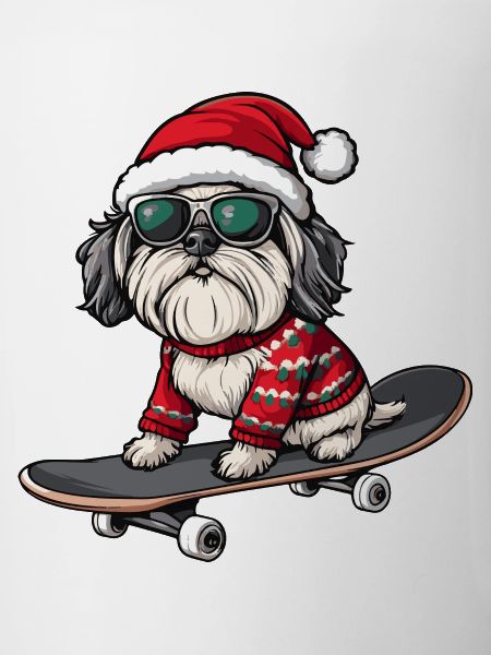Havanese Dog Christmas Skateboard