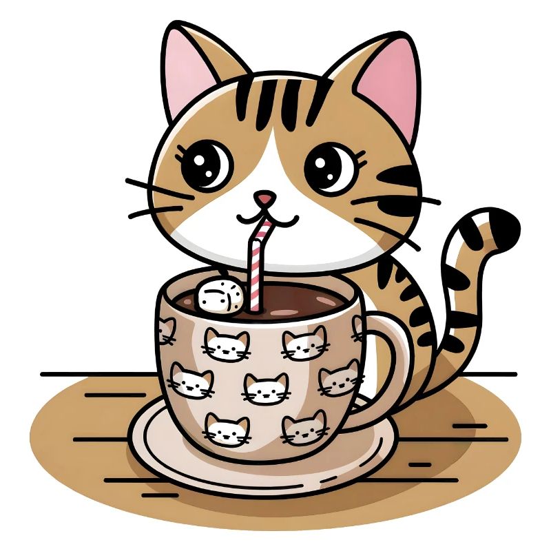 Chocolat chaud chat