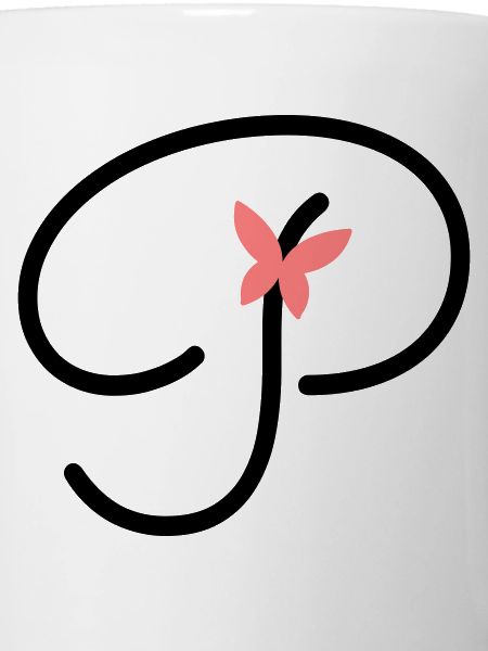 Letter P Butterfly Letter