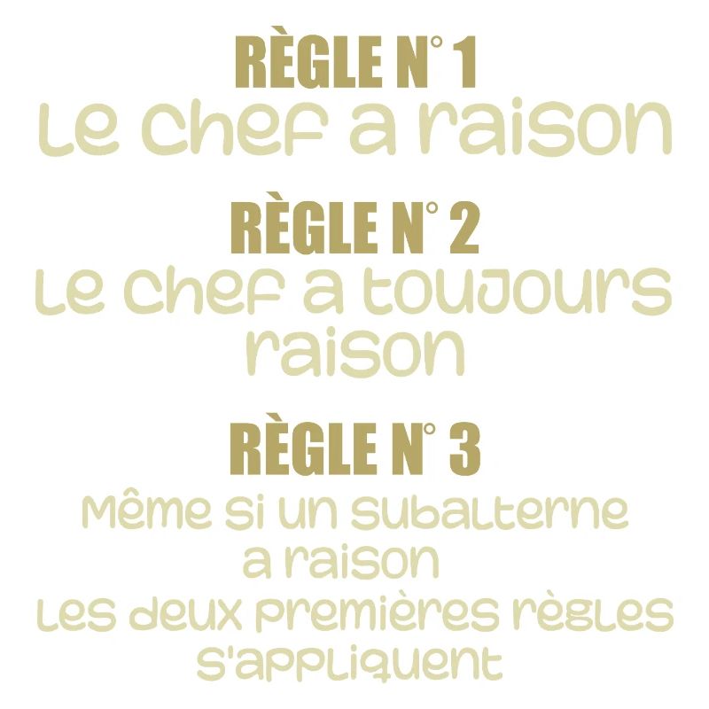 Les regles du chef