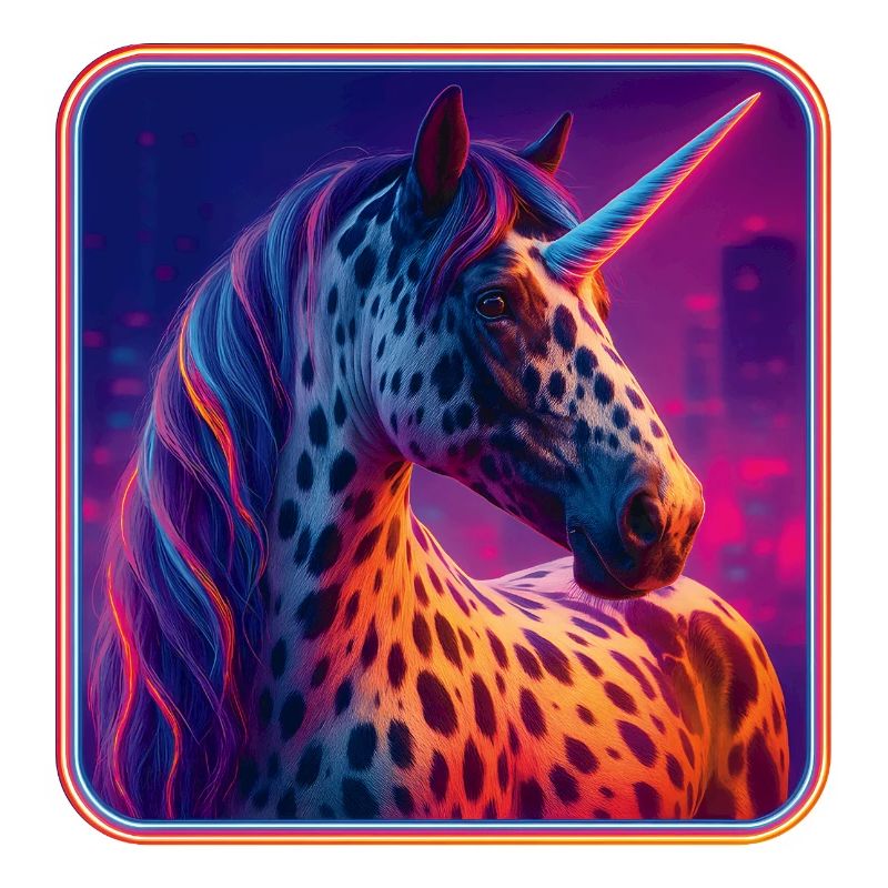 Knappstrupper als Einhorn - Stilvoll mit Cyberpunk