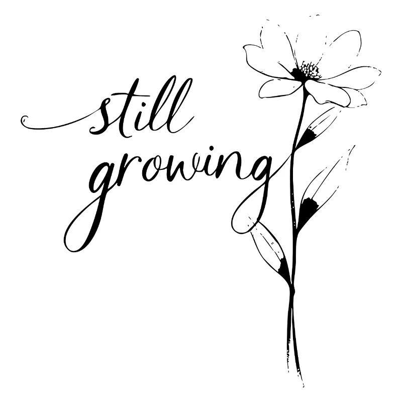 Minimalistisches Blumen Line Art – Still Growing 