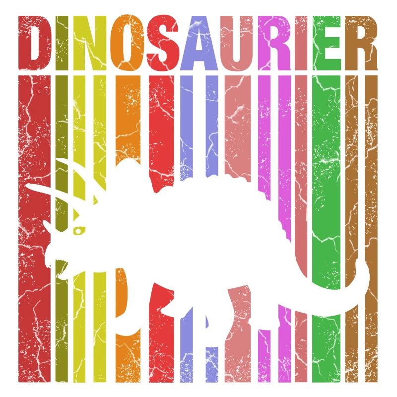 Dinosaurier Silhouette mit Farbdetails