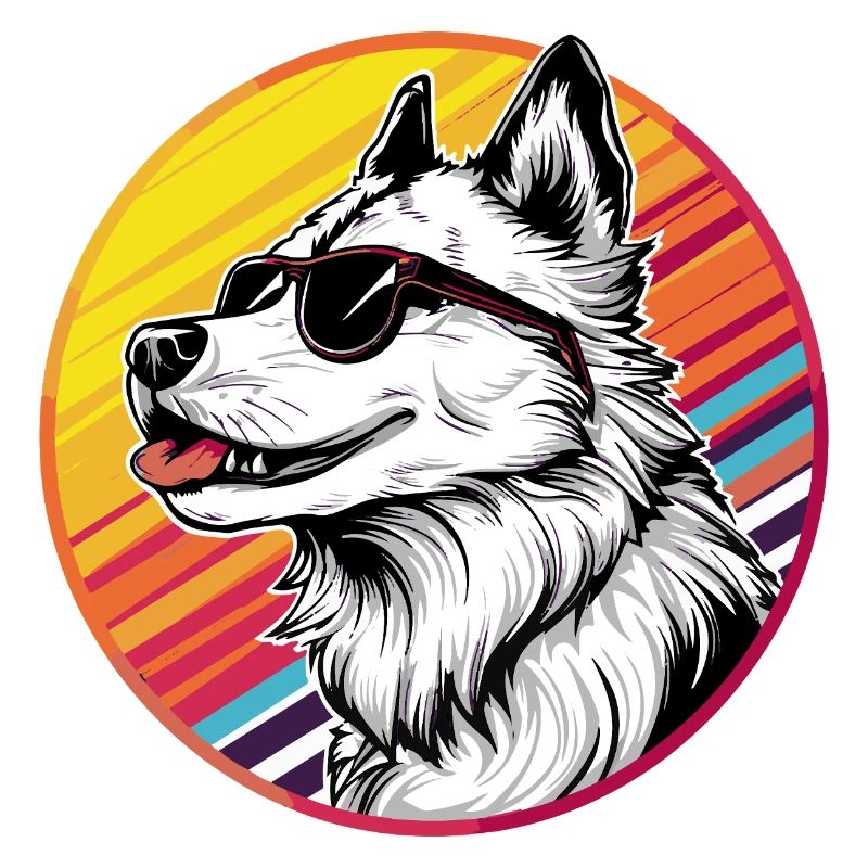 Husky décontracté avec lunettes de soleil