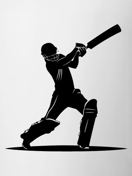 Cricket Batsman Silhouette