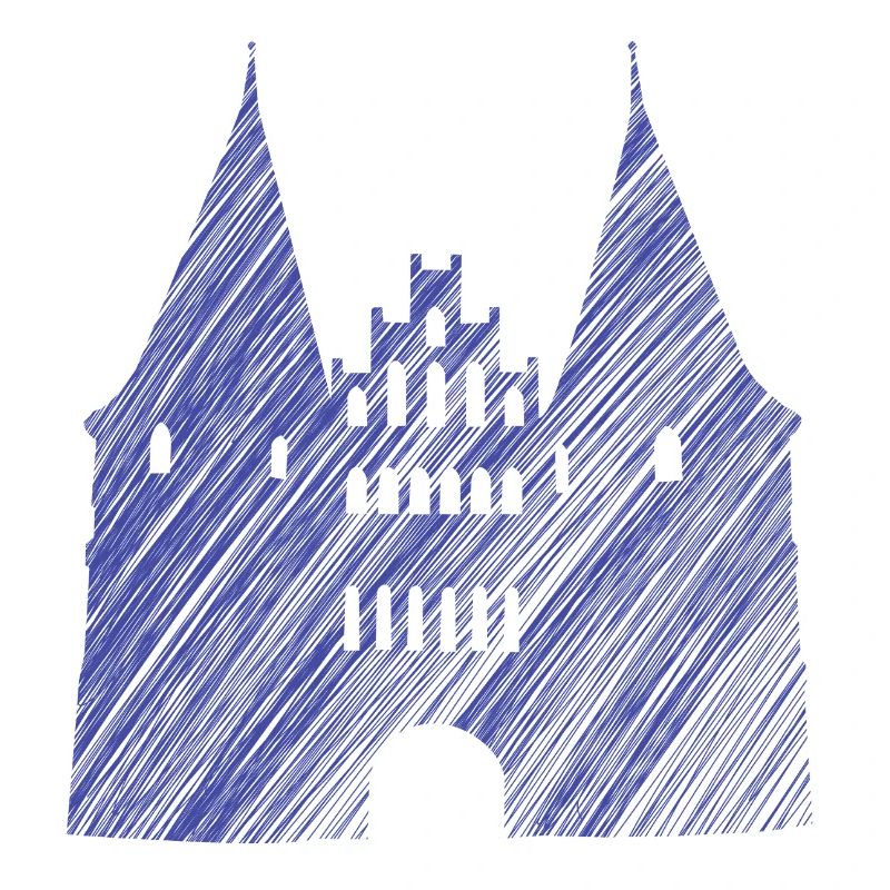 Lübeck Landmark Blue | Scribble Look