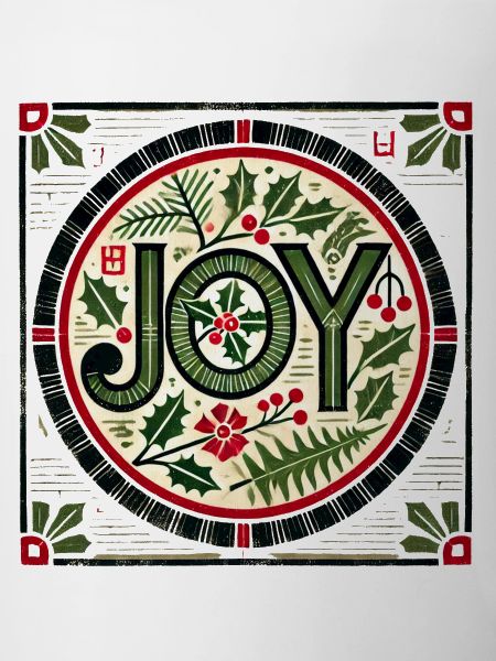 Joy Roundel Holly Wreath