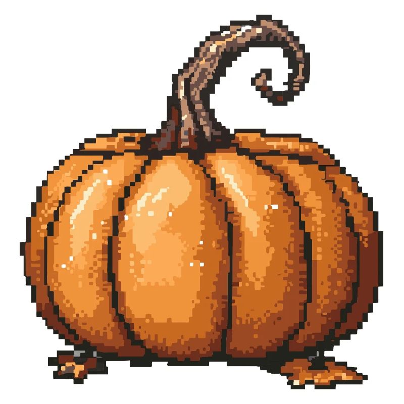 Pixel citrouille rétro Halloween