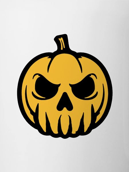 Pumpkin Skull Yellow Black