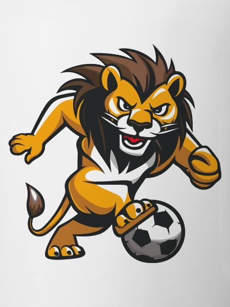 Lion Soccer Cartoon
