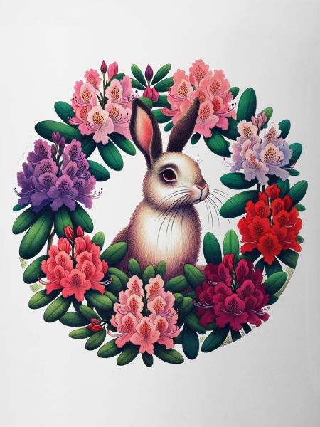 Lapin floral circulaire