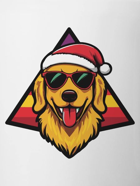 Dog in Santa style