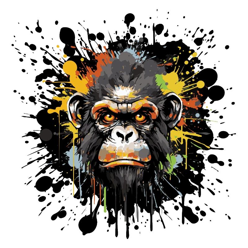 Graffiti Affe Tier