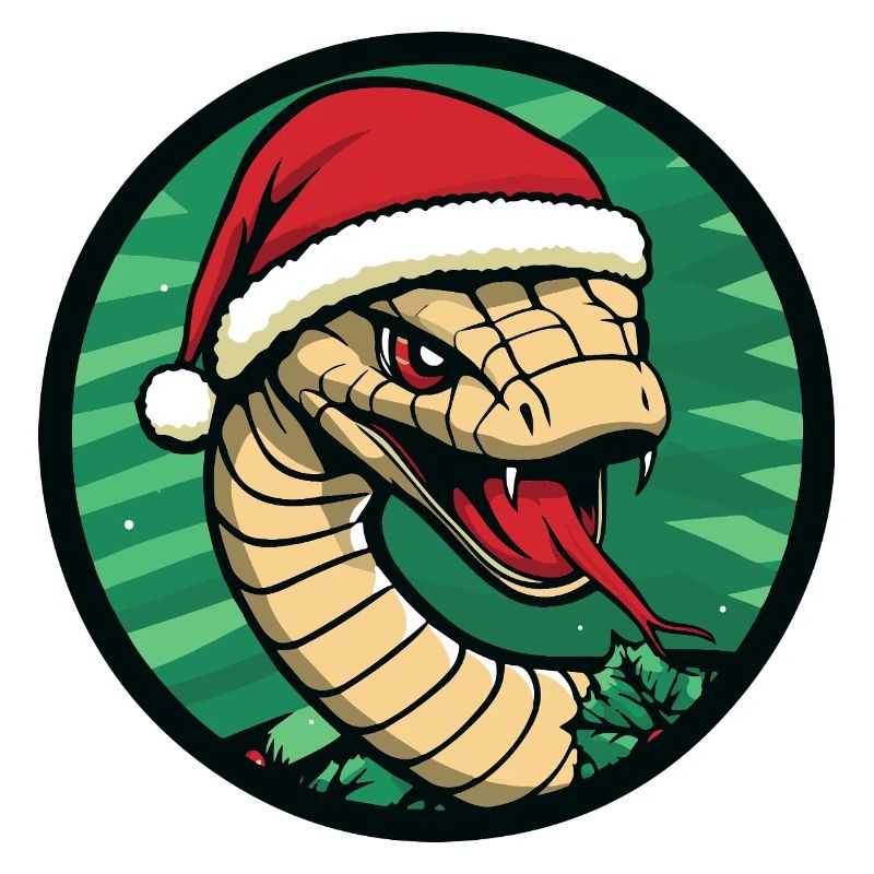 Snake with Santa Hat Emblem