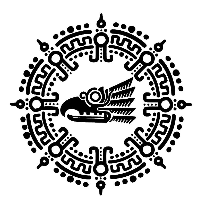 Black Aztec symbol