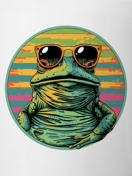 Frog with retro sunglasses