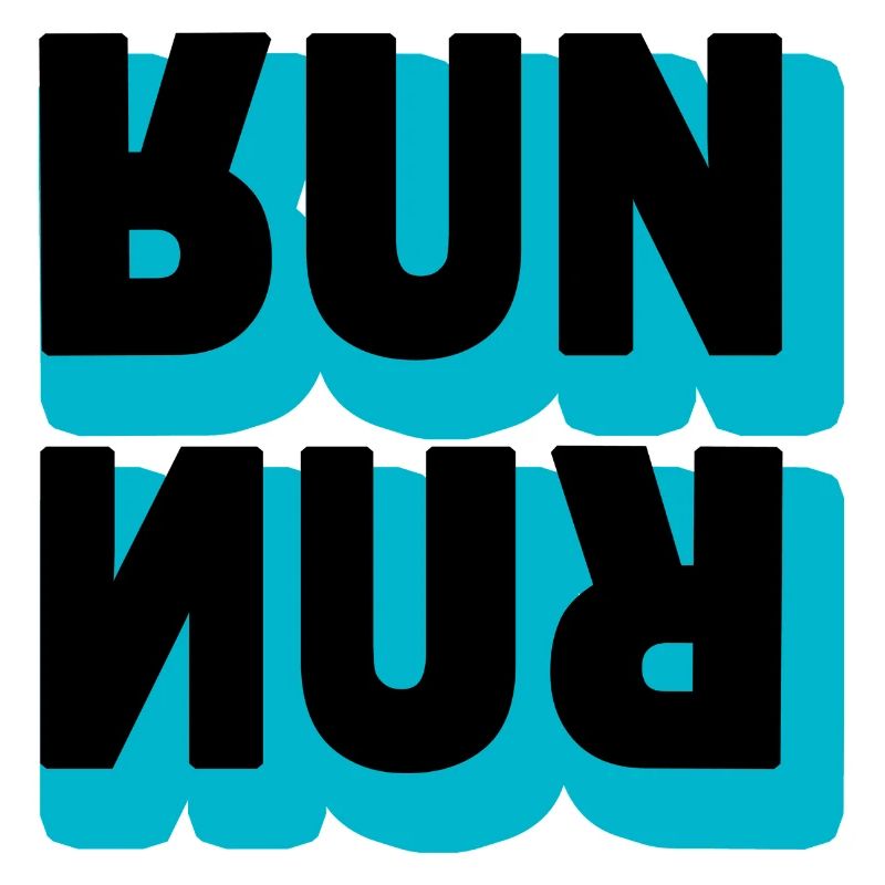 Running Run Typografie
