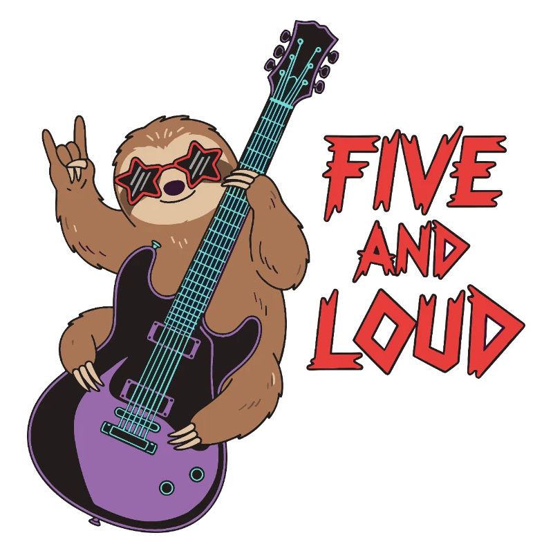 Five And Loud Sloth Rocker