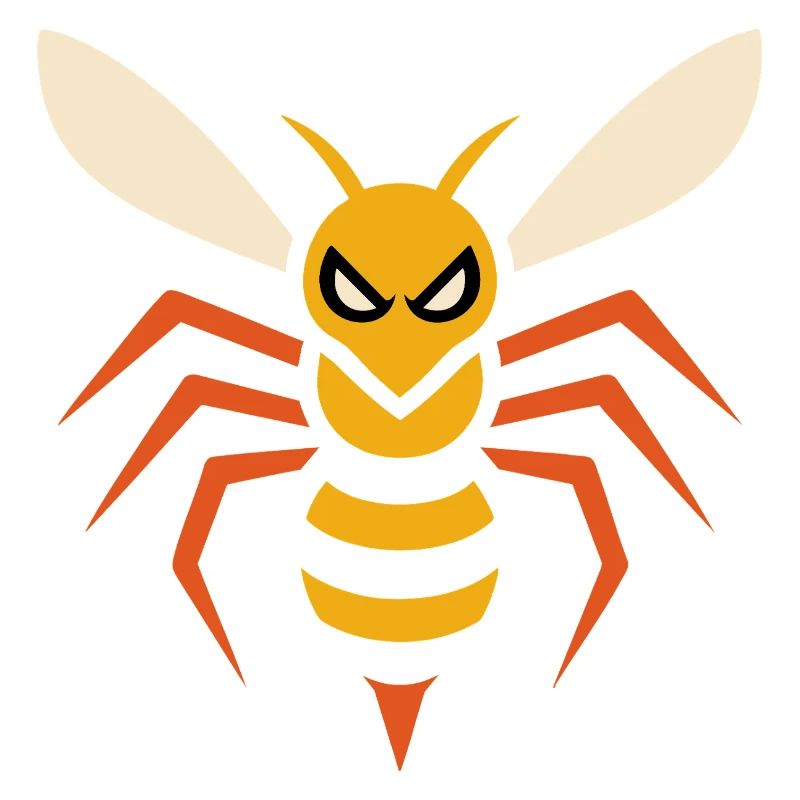 Angry Hornet – angular insect graphic