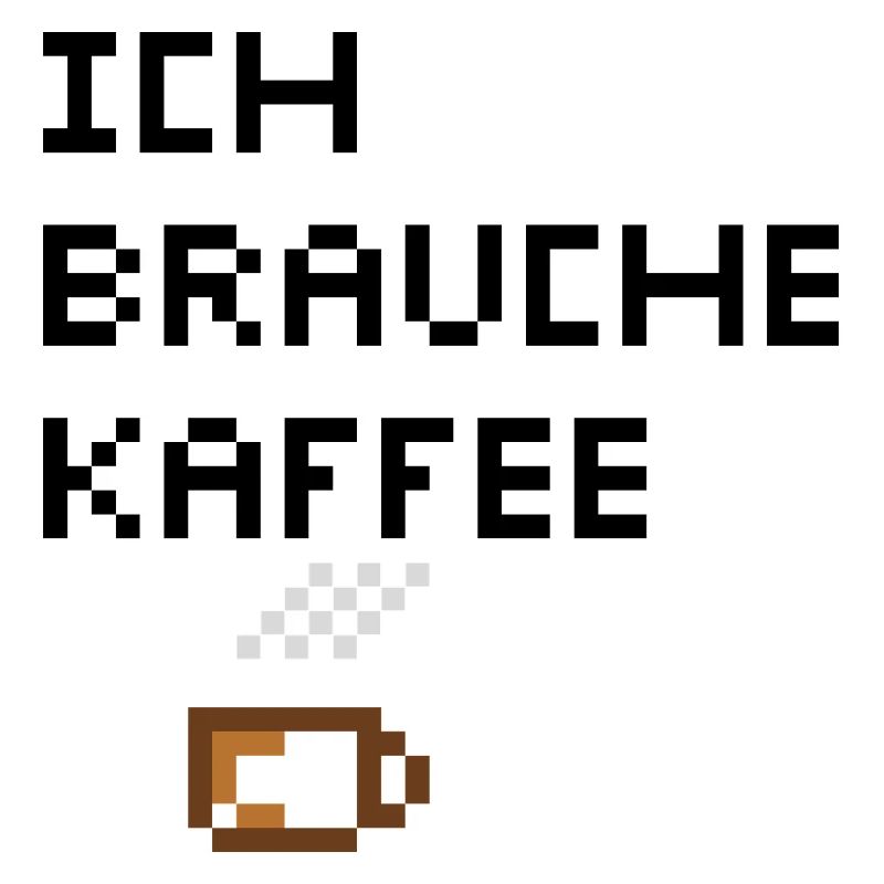 Ich brauche Kaffee Minimalistisches Kaffee Design