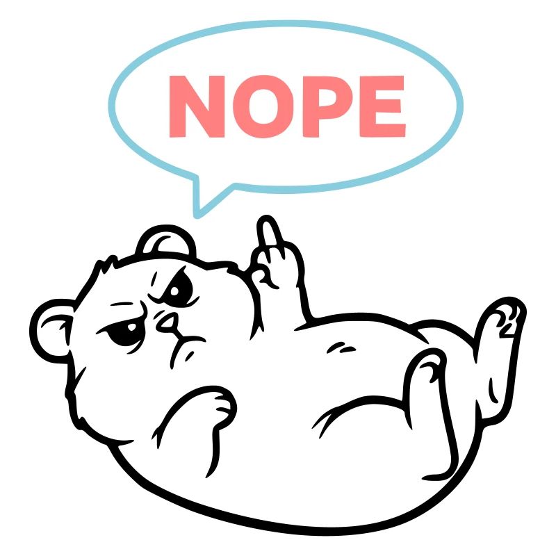 Hamster Nope Comic Sprechblase