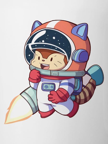 Astronaute chat en combinaison spatiale